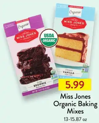 Fresh Thyme Miss Jones Organic Baking Mixes offer
