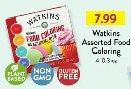 Fresh Thyme Watkins Assorted Food Coloring offer