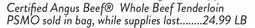 Fresh Thyme Certified Angus Beef Whole Beef Tenderloin offer