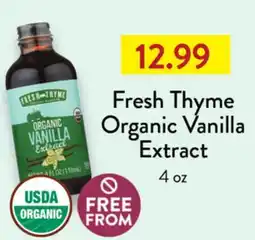Fresh Thyme Fresh Thyme Organic Vanilla Extract offer