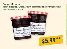 Sprouts Farmers Market Bonne Maman Fruit Spread, Curd, Jelly, Marmalade or Preserves offer