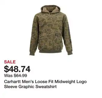Tractor Supply Company Carhartt Men's Loose Fit Midweight Logo Sleeve Graphic Sweatshirt offer