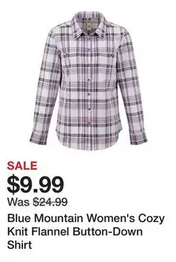 Tractor Supply Company Blue Mountain Women's Cozy Knit Flannel Button-Down Shirt offer