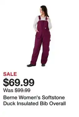 Tractor Supply Company Berne Women's Softstone Duck Insulated Bib Overall offer