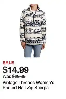 Tractor Supply Company Vintage Threads Women's Printed Half Zip Sherpa offer