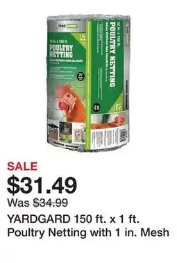 Tractor Supply Company YARDGARD 150 ft. x 1 ft. Poultry Netting with 1 in. Mesh offer
