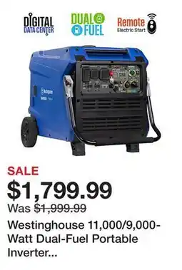 Tractor Supply Company Westinghouse 11,000/9,000-Watt Dual-Fuel Portable Inverter Generator, Gas/Propane CO Sensor offer