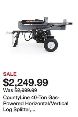 Tractor Supply Company CountyLine 40-Ton Gas-Powered Horizontal/Vertical Log Splitter, Kohler Command PRO 14 HP Engine offer
