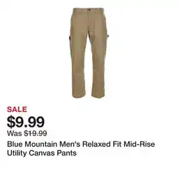 Tractor Supply Company Blue Mountain Men's Relaxed Fit Mid-Rise Utility Canvas Pants offer