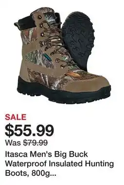 Tractor Supply Company Itasca Men's Big Buck Waterproof Insulated Hunting Boots, 800g Insulation offer