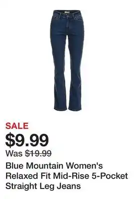 Tractor Supply Company Blue Mountain Women's Relaxed Fit Mid-Rise 5-Pocket Straight Leg Jeans offer