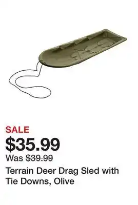 Tractor Supply Company Terrain Deer Drag Sled with Tie Downs, Olive offer