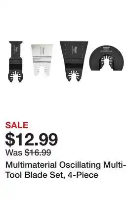 Harbor Freight Tools Multimaterial Oscillating Multi-Tool Blade Set, 4-Piece offer