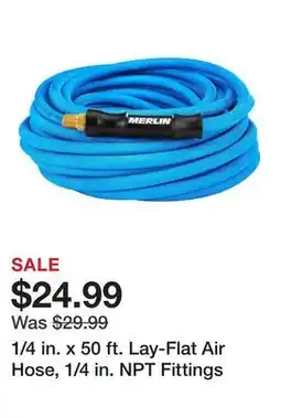 Harbor Freight Tools 1/4 in. x 50 ft. Lay-Flat Air Hose, 1/4 in. NPT Fittings offer