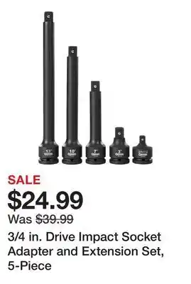 Harbor Freight Tools 3/4 in. Drive Impact Socket Adapter and Extension Set, 5-Piece offer