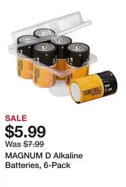 Harbor Freight Tools MAGNUM D Alkaline Batteries, 6-Pack offer