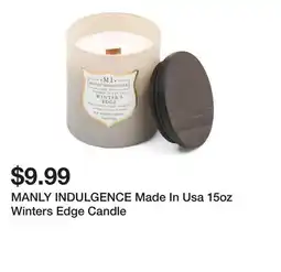 Marshalls MANLY INDULGENCE Made In Usa 15oz Winters Edge Candle offer