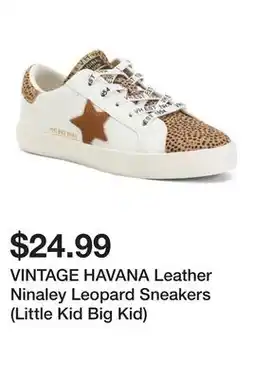 Marshalls VINTAGE HAVANA Leather Ninaley Leopard Sneakers (Little Kid Big Kid) offer