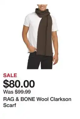 Marshalls RAG & BONE Wool Clarkson Scarf offer