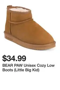 Marshalls BEAR PAW Unisex Cozy Low Boots (Little Big Kid) offer