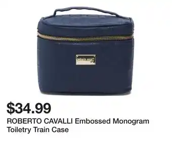 Marshalls ROBERTO CAVALLI Embossed Monogram Toiletry Train Case offer