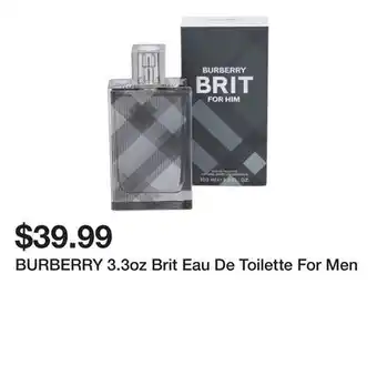 Marshalls BURBERRY 3.3oz Brit Eau De Toilette For Men offer
