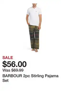 Marshalls BARBOUR 2pc Stirling Pajama Set offer