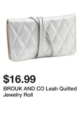 Marshalls BROUK AND CO Leah Quilted Jewelry Roll offer