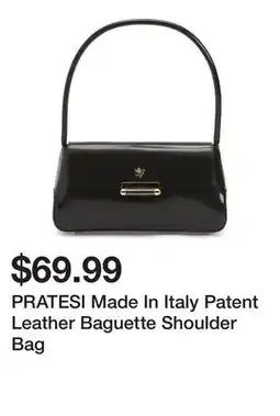 Marshalls PRATESI Made In Italy Patent Leather Baguette Shoulder Bag offer