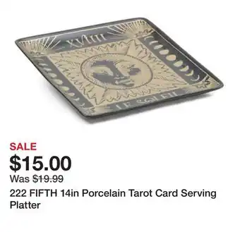 Marshalls 222 FIFTH 14in Porcelain Tarot Card Serving Platter offer