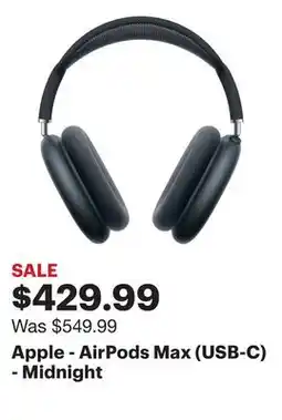 Best Buy Apple - AirPods Max (USB-C) - Midnight offer