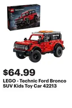 Best Buy LEGO - Technic Ford Bronco SUV Kids Toy Car 42213 offer