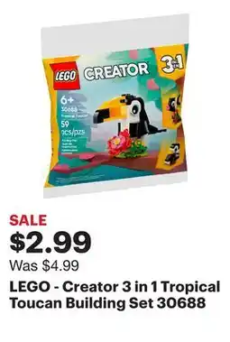 Best Buy LEGO - Creator 3 in 1 Tropical Toucan Building Set 30688 offer