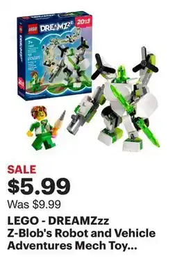 Best Buy LEGO - DREAMZzz Z-Blob's Robot and Vehicle Adventures Mech Toy Building Kit 71487 offer