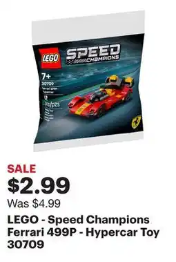 Best Buy LEGO - Speed Champions Ferrari 499P - Hypercar Toy 30709 offer