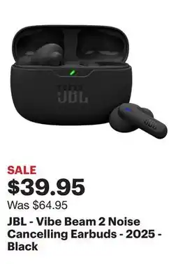 Best Buy JBL - Vibe Beam 2 Noise Cancelling Earbuds - 2025 - Black offer