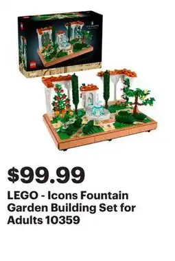 Best Buy LEGO - Icons Fountain Garden Building Set for Adults 10359 offer