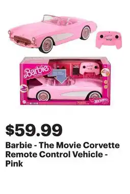 Best Buy Barbie - The Movie Corvette Remote Control Vehicle - Pink offer