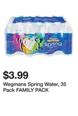 Wegmans Wegmans Spring Water, 35 Pack FAMILY PACK offer