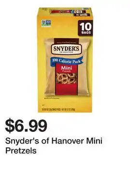 Wegmans Snyder's of Hanover Mini Pretzels offer