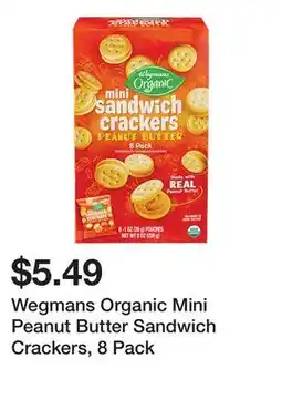 Wegmans Wegmans Organic Mini Peanut Butter Sandwich Crackers, 8 Pack offer