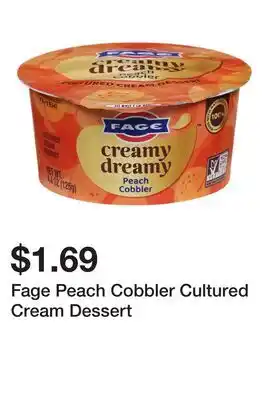 Wegmans Fage Peach Cobbler Cultured Cream Dessert offer