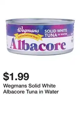 Wegmans Wegmans Solid White Albacore Tuna in Water offer
