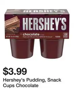 Wegmans Hershey's Pudding, Snack Cups Chocolate offer