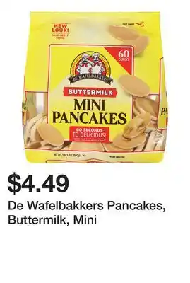 Wegmans De Wafelbakkers Pancakes, Buttermilk, Mini offer