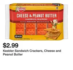 Wegmans Keebler Sandwich Crackers, Cheese and Peanut Butter offer