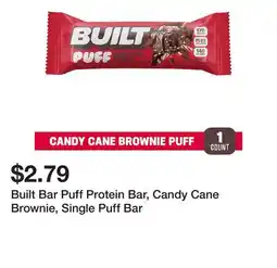 Wegmans Built Bar Puff Protein Bar, Candy Cane Brownie, Single Puff Bar offer