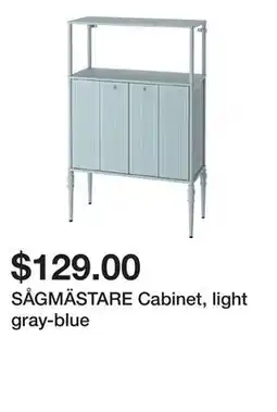 Ikea SÅGMÄSTARE Cabinet, light gray-blue offer
