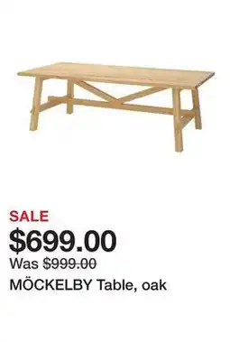 Ikea MÖCKELBY Table, oak offer