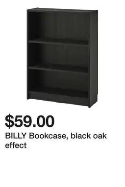 Ikea BILLY Bookcase, black oak effect offer